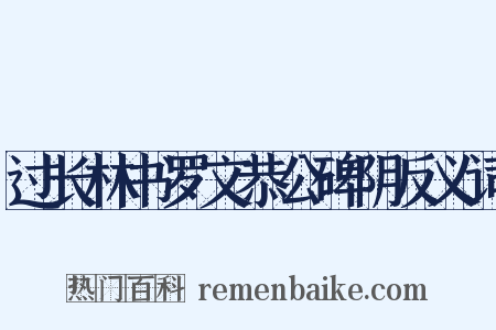 过长林书罗文恭公碑阴反义词是什么意思的图片